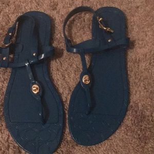 Teal Coach Sandals!